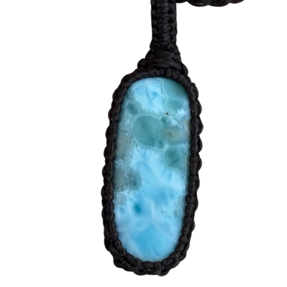 π Larimar Stone Pendant Necklace π - Picture 4 of 4